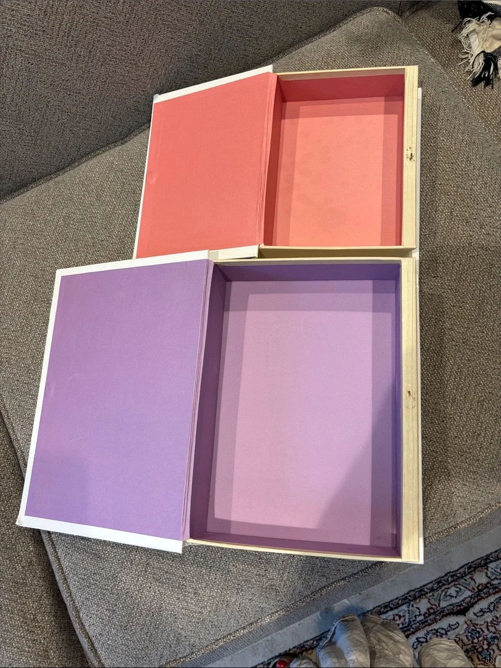 Sunset Coastal Art Print keep sake boxes  - Purple & Pink Landscape
